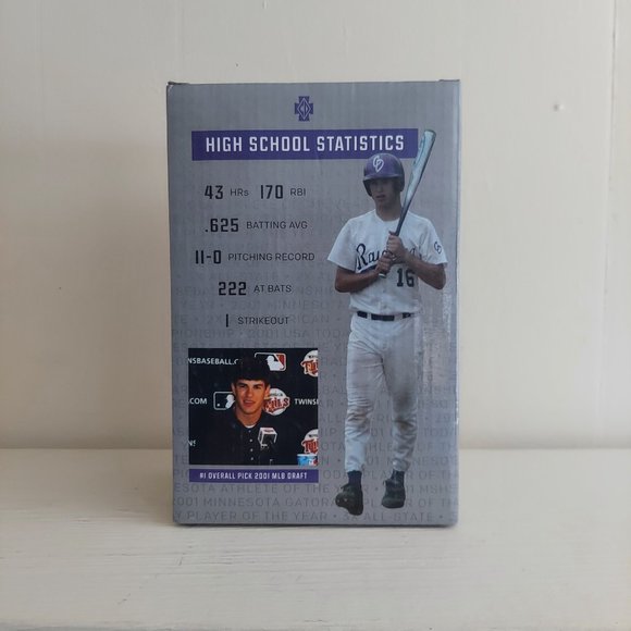 Minnesota Twins Joe Mauer Raiders 2001 MLB Draft Cretin-Derham Hall Bobblehead - Picture 4 of 6